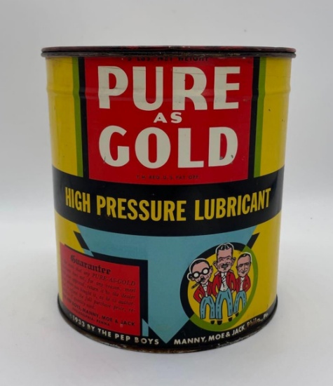 Graphic Pep Boys "Pure as Gold" 5lb Grease Can