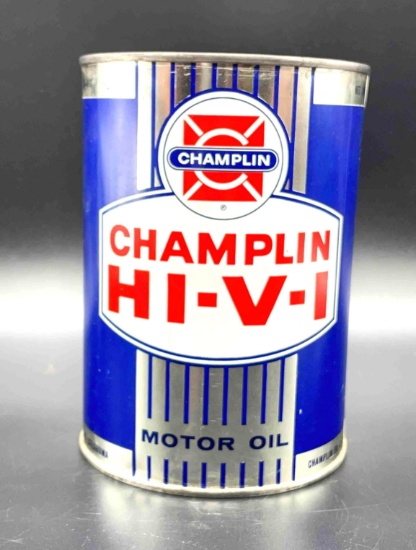 NOS Champlin Hi-Vi 1 Quart Oil Can