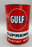 Gulf Supreme Motor Oil Quart Can