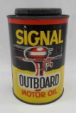 Signal Outboard One Quart Oil Can GRAPHIC