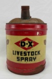 Rare D-X Livestock Spray 5 Gallon Can