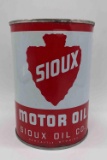 Sioux Motor Oil Quart Can w/ Arrowhead
