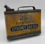 Efficiency Gas/Oil One Gallon Can w/ Early Race Car