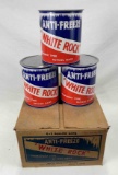 (3) NOS White Rock Anti-Freeze Cans w/ Original Box