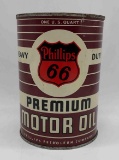 Phillips 66 Premium Motor Oil Quart Oi Can