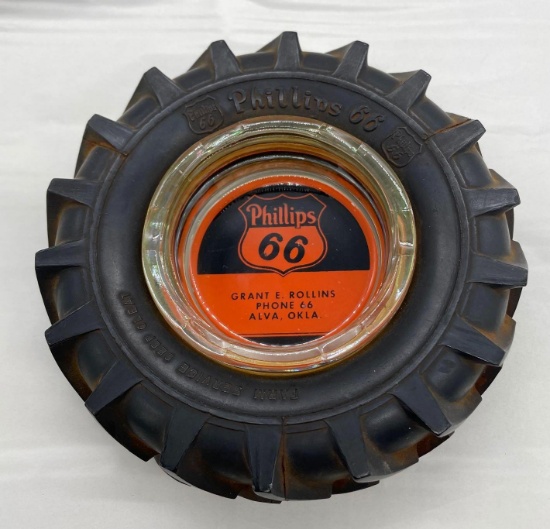 Phillips 66 Tractor Tire Ashtray Alva, Oklahoma.