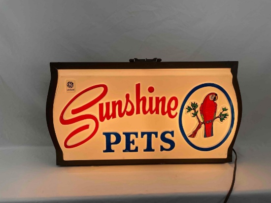 Sunshine Pets Lexan SALESMAN SAMPLE Sign