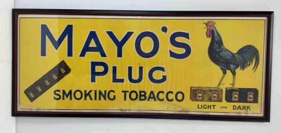 Mayo Plug Tobacco Framed Canvas Banner