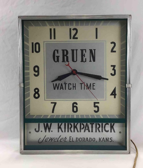 Gruen Watch Electric Clock El Dorado, Kansas