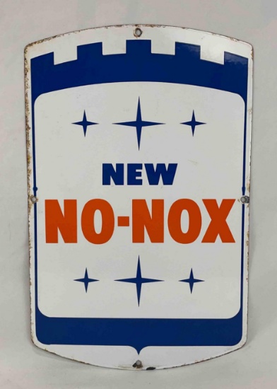 Gulf New No-Nox Porcelain Pump Sign