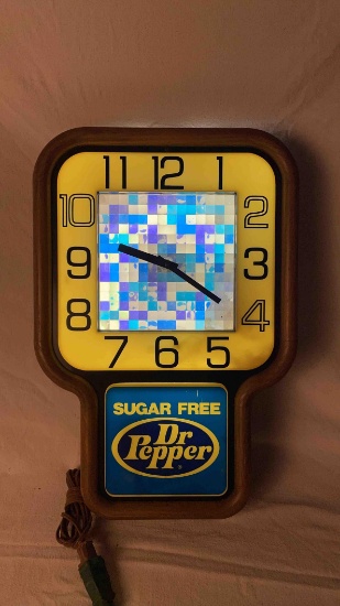 Dr. Pepper Sugar Free Motion Lighted Clock