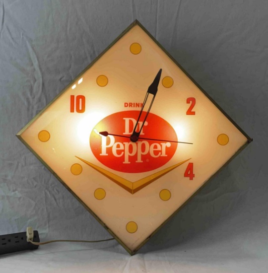 Dr. Pepper Lighted PAM Clock w/ Chevron