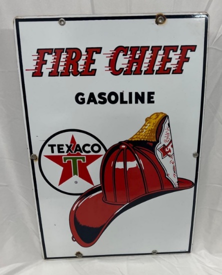 Texaco Fire Chief Porcelain Pump Sign