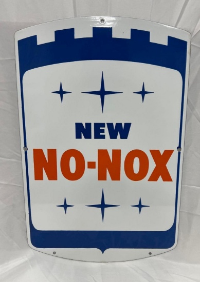 Gulf New No Nox Porcelain Gas Pump Sign