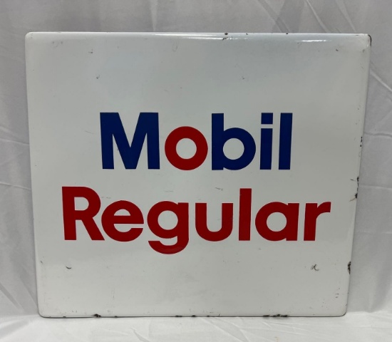 Mobil Regular Porcelain Pump Sign
