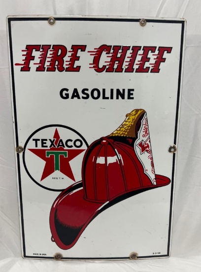 Texaco Fire Chief Porcelain Pump Sign