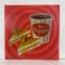 Dr. Pepper Plastic Litho Sign w/ Grilled Cheese Sandwich
