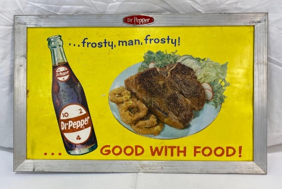Dr. Pepper T-Bone Steak Poster w/ Original Frame