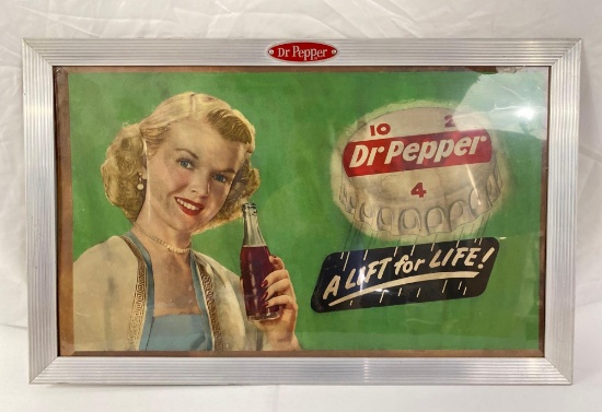 Dr. Pepper "Lift For Life" Poster w/ Original Frame