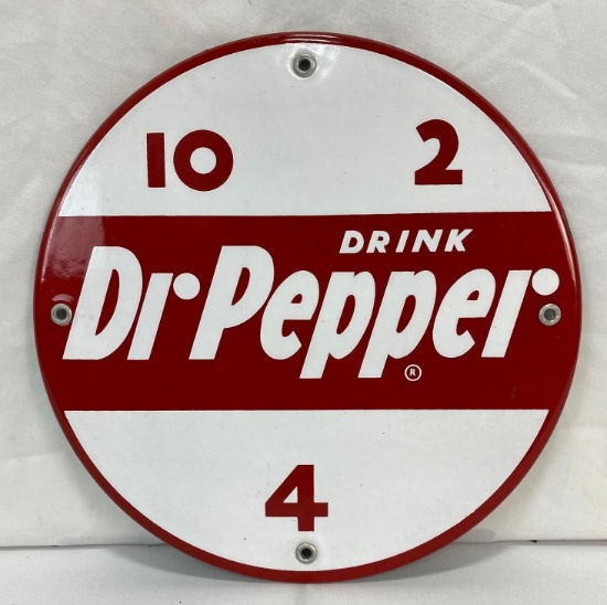 Dr. Pepper 10-2-4 Porcelain Sign