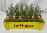 24 Dr. Pepper Bottles w/ Plastic Crate