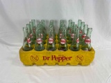 24 Dr. Pepper Bottles w/ Plastic Crate