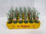 24 Dr. Pepper Bottles w/ Plastic Crate