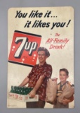 1951 7-UP Father & Son Easel Back Advertisement