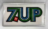 7-Up Reverse Painted Glass Sign