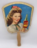 Royal Crown Cola Hand Fan w/ Shirley Temple