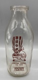 Graphic Brown Farms Quart Milk Bottle