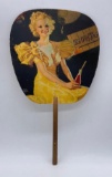 Early Dr. Pepper Hand Fan w/ Artwork by Earl Moran