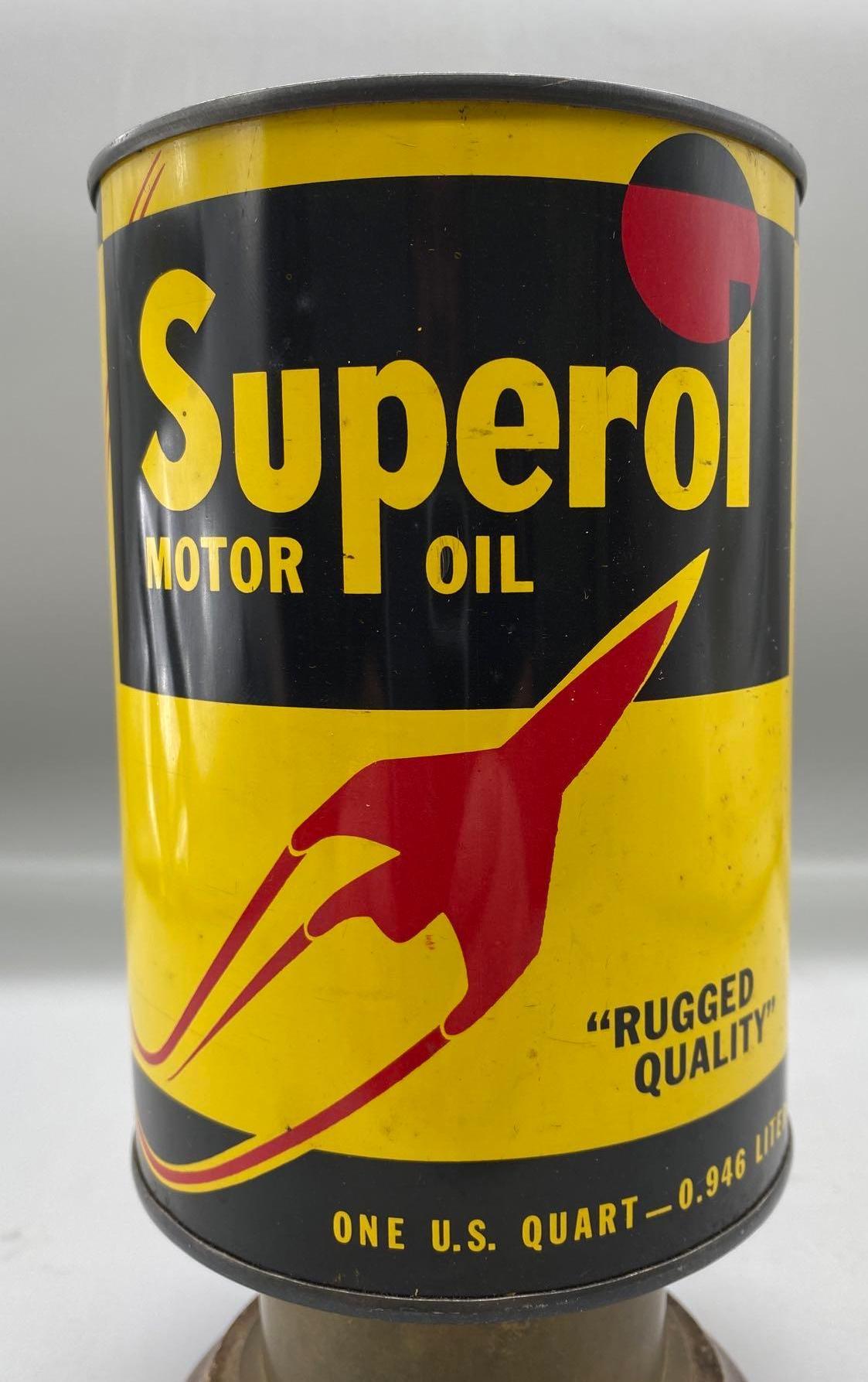 Superol Quart Oil Can w/ Rocket | Proxibid