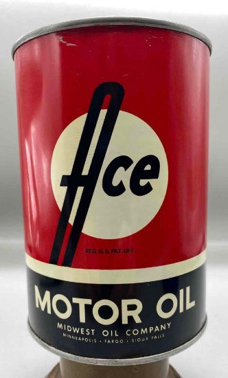 Ace Motor Oil Quart Can
