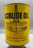 Scrude Quart Oil Can w/ Derrick and Drilling Formation Graphics