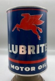 Mobil Lubrite Oil Quart Can w/ Pegasus