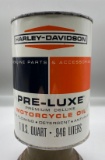 Harley Davidson Pre-Luxe Motor Oil Quart Can