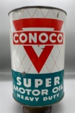 Conoco Super Heavy Duty Motor Oil 5 Quart Oil Can