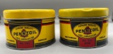 Two Pennzoil One Pound Grease Tins