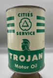Cities Service Trojan Motor Oil Quart Can