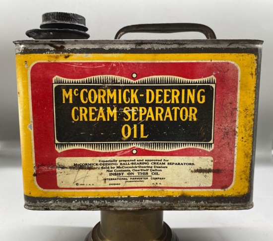 1920's 1/2 Gallon McCormick-Deering Cream Separator Oil Can