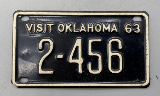 1963 Oklahoma License Plate