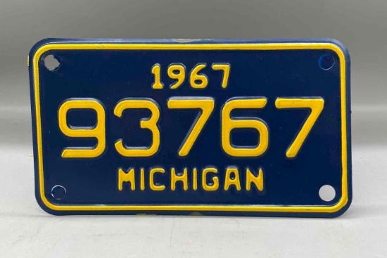 1967 Michigan License Plate