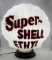 Super Shell Ethyl One Piece Gasoline Pump Globe