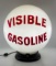 Visible Gasoline Sphere Etched One Piece Gasoline Globe