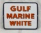 Gulf Marine White Porcelain Pump Sign