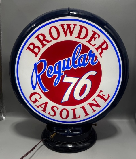 Browder Regular 76 Gasoline Pump Globe