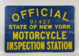 New York Motorcycle Inspection Station Sign