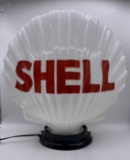 Shell Clam One Piece Gasoline Pump Globe