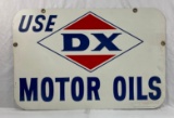 D-X Motor Oils Double Sided Metal Sign
